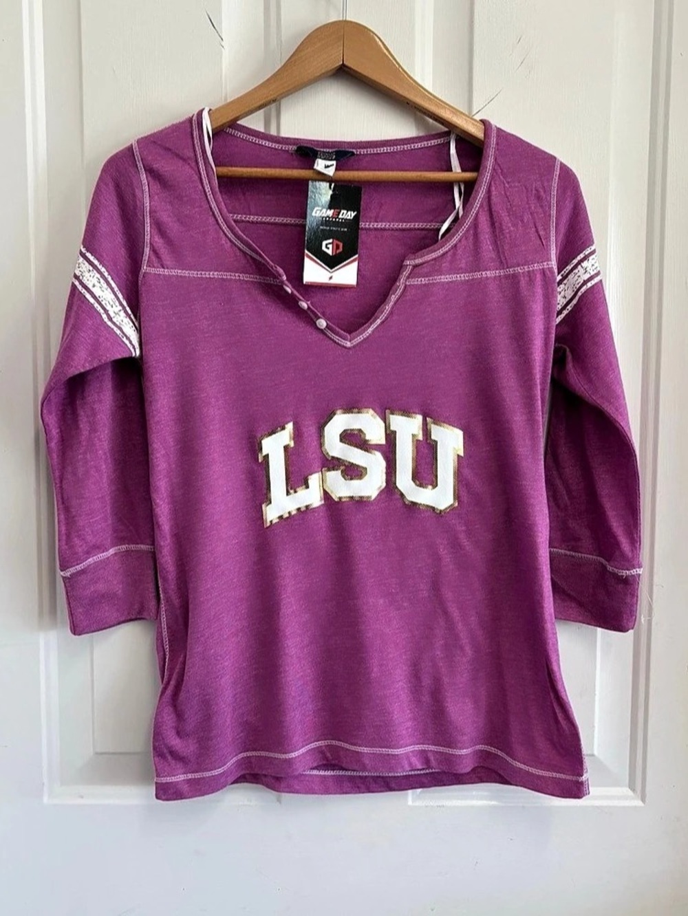 LSU MV sport Top LSU Purple White Size Medium NWT